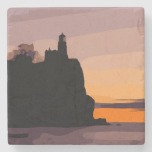 POSAVASOS DE PIEDRA LIGHTHOUSE DE ROCK SPLIT