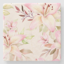 Posavasos De Piedra Lilies Stone Coaster