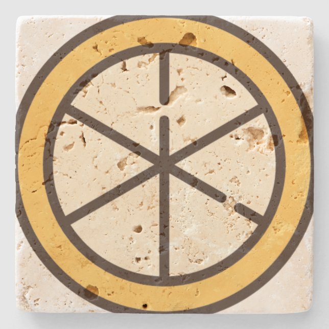 Posavasos De Piedra limón (Anverso)