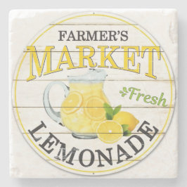 Posavasos De Piedra Limonada Fresca del Mercado de Agricultores