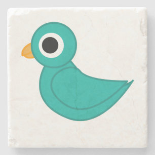 Posavasos De Piedra Lindo pájaro azul