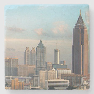 Posavasos De Piedra Línea aérea de Atlanta Skyline