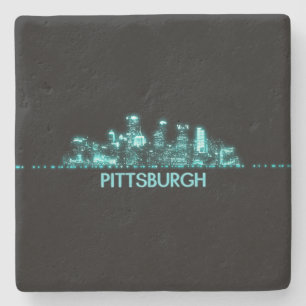 Posavasos De Piedra Línea aérea de Pittsburgh