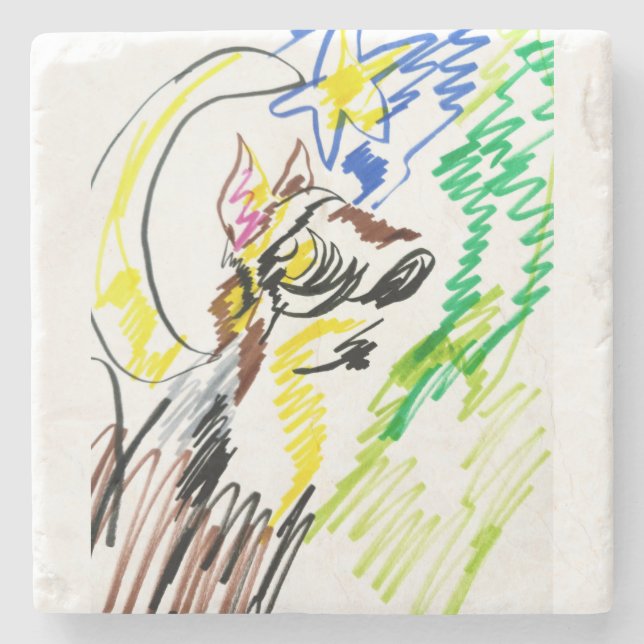 Posavasos De Piedra Línea Wolf en otoño (Anverso)