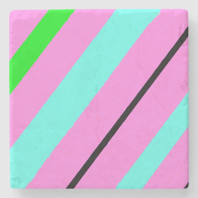 Posavasos De Piedra Líneas de color (Anverso)