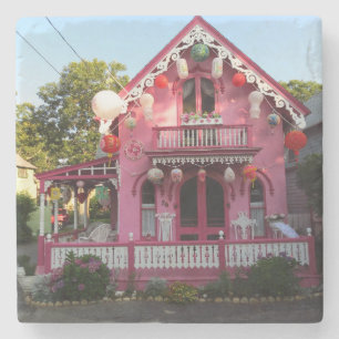 Posavasos De Piedra Linternas y pan de jengibre rosado - Viñedo de Mar