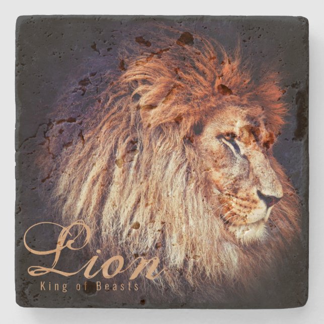 Posavasos De Piedra Lion [Stone Coaster] (Anverso)