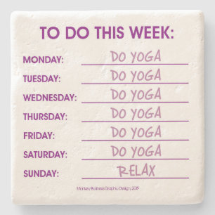 POSAVASOS DE PIEDRA LISTA PARA HACER: YOGA