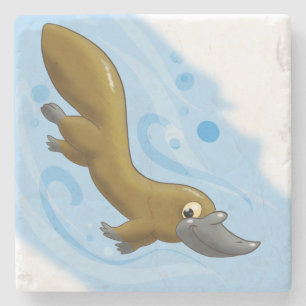 Posavasos De Piedra Lithe little personalizado platypus