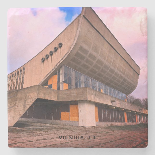 Posavasos De Piedra Lithuanian Brutalist Architecture - Vilnius (Anverso)