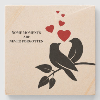 Posavasos De Piedra little birds with hearts