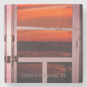 Posavasos De Piedra Little Compton, Rhode Island Beach Sakonnet Sunset