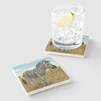 Posavasos De Piedra Little Zebra stone coaster