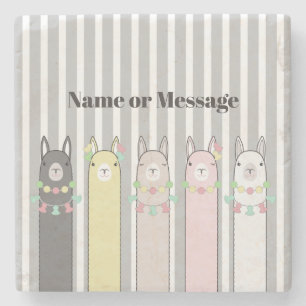 Posavasos De Piedra Llamas personalizadas de color retro