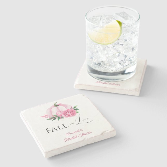 Posavasos De Piedra Lluvia de Amor Rosa Tostado Calabaza Despedida de  (Lateral)