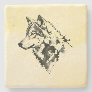 Posavasos De Piedra Lobo