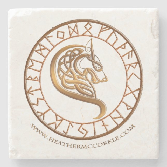 Posavasos De Piedra Lobos del práctico de costa del hueco del Hemlock (Anverso)