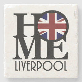Posavasos De Piedra LOCAL Liverpool (Bandera del Reino Unido)