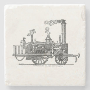 Posavasos De Piedra Locomotora de vapor temprano