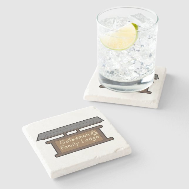 Posavasos De Piedra Lodge Coaster (Lateral)