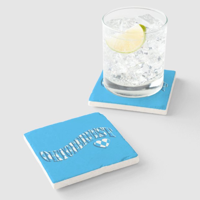 Posavasos De Piedra Logo del Festival Alemán de Cerveza Oktoberfest (Lateral)