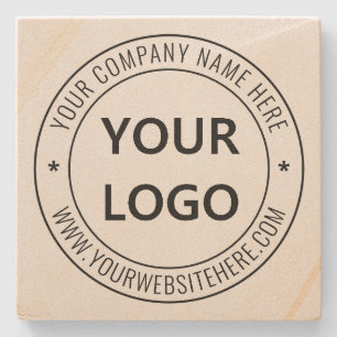 Posavasos De Piedra Logotipo de la empresa personalizado Textos Bolsa 