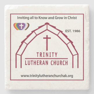 Posavasos De Piedra Logotipo de la Iglesia de la Trinidad