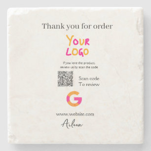 Posavasos De Piedra logotipo del sitio web de código QR de revisión de