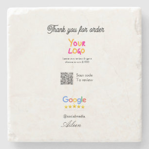 Posavasos De Piedra logotipo del sitio web de escaneo de código QR de