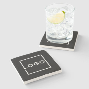 Posavasos De Piedra Logotipo Empresarial Personalizado