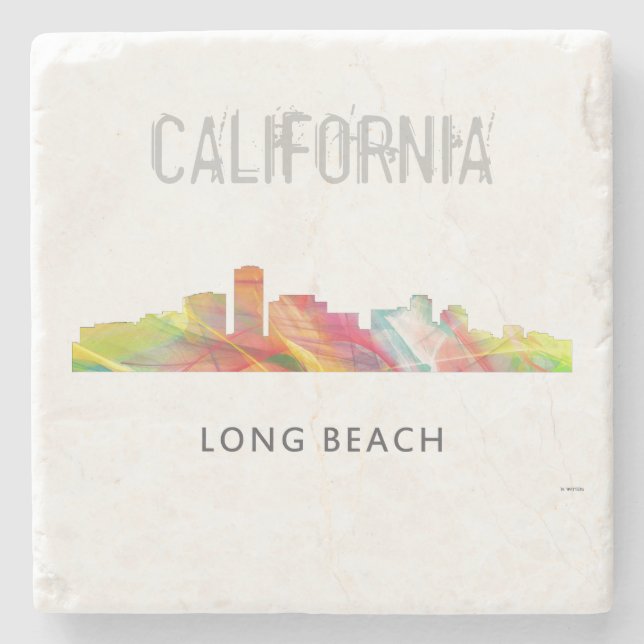 POSAVASOS DE PIEDRA LONG BEACH CALIFORNIA WB1 - (Anverso)