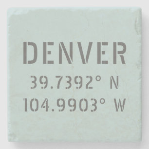 Posavasos De Piedra Longitud de Denver Latitude