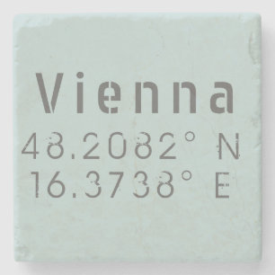 Posavasos De Piedra Longitud de la latitud de Viena