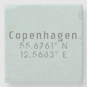 Posavasos De Piedra Longitud de la Latitude de Copenhague