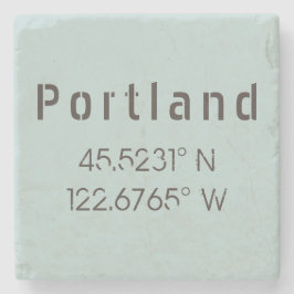 Posavasos De Piedra Longitud de Portland Latitude