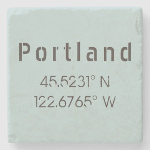 Posavasos De Piedra Longitud de Portland Latitude