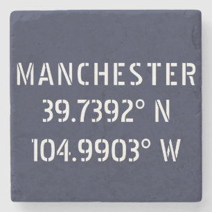 Posavasos De Piedra Longitud del Manchester Latitude