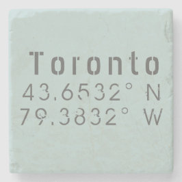 Posavasos De Piedra Longitud del Toronto Latitude