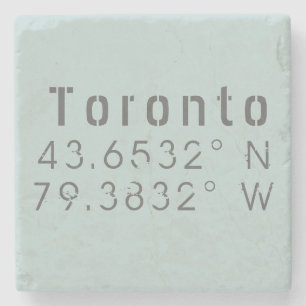 Posavasos De Piedra Longitud del Toronto Latitude