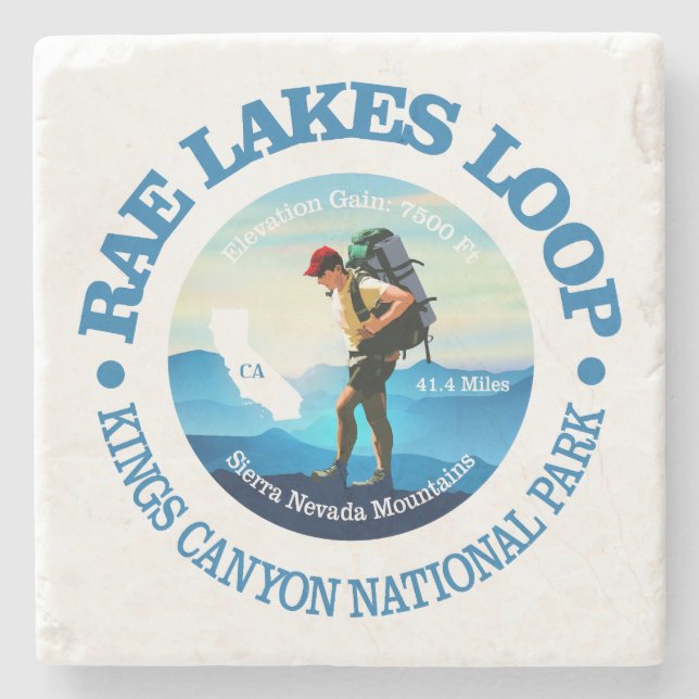 Posavasos De Piedra Loop de Rae Lakes (C) (Anverso)