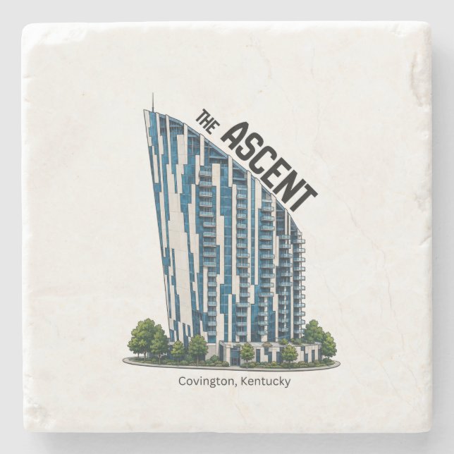 Posavasos De Piedra Los Ascent Coasters en Covington Kentucky (Anverso)