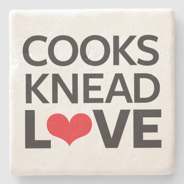 Posavasos De Piedra Los cocineros amasan amor (Anverso)
