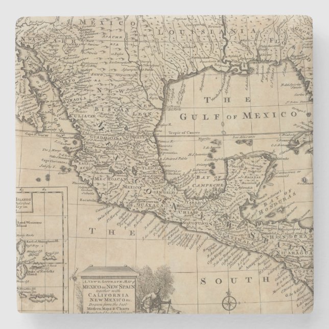 Posavasos De Piedra Los E.E.U.U. y México (Anverso)