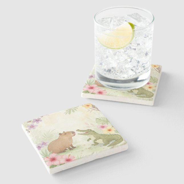 Posavasos De Piedra Los inesperados amigos (Lateral)