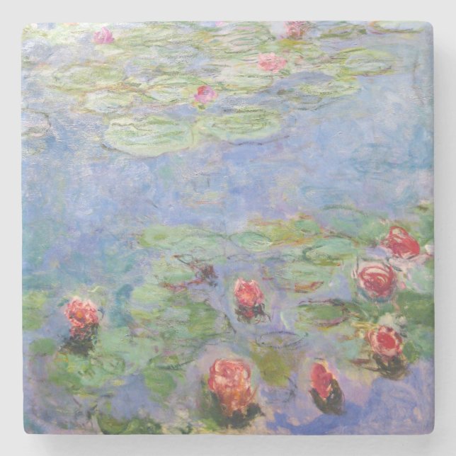 Posavasos De Piedra Los lirios de agua de Claude Monet (Anverso)