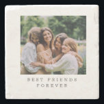 Posavasos De Piedra Los mejores amigos por siempre foto Personalizado<br><div class="desc">La montaña rusa personalizada de fotos de los mejores amigos por siempre Personalizado</div>