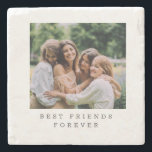 Posavasos De Piedra Los mejores amigos por siempre foto Personalizado<br><div class="desc">La montaña rusa personalizada de fotos de los mejores amigos por siempre Personalizado</div>