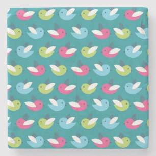 Posavasos De Piedra Los pájaros modelan el azul