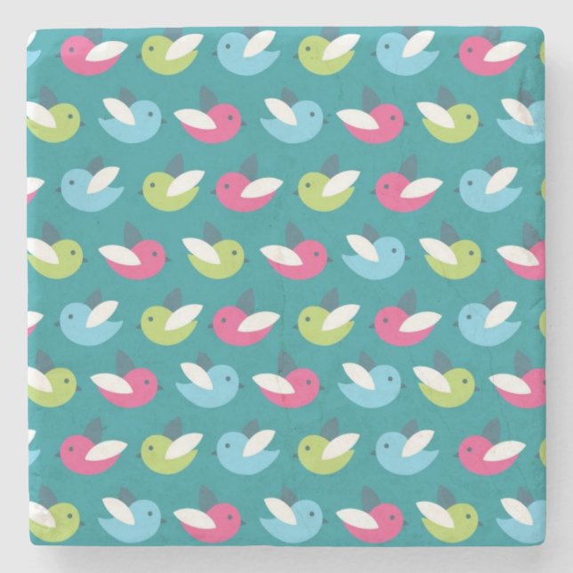 Posavasos De Piedra Los pájaros modelan el azul (Anverso)