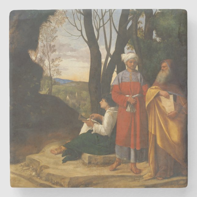 Posavasos De Piedra Los tres filósofos (sabios) (de Giorgione) (Anverso)